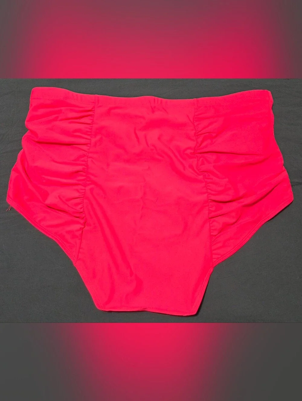 torrid High-Waist Ruched Bikini Bottoms - Neon Pink
